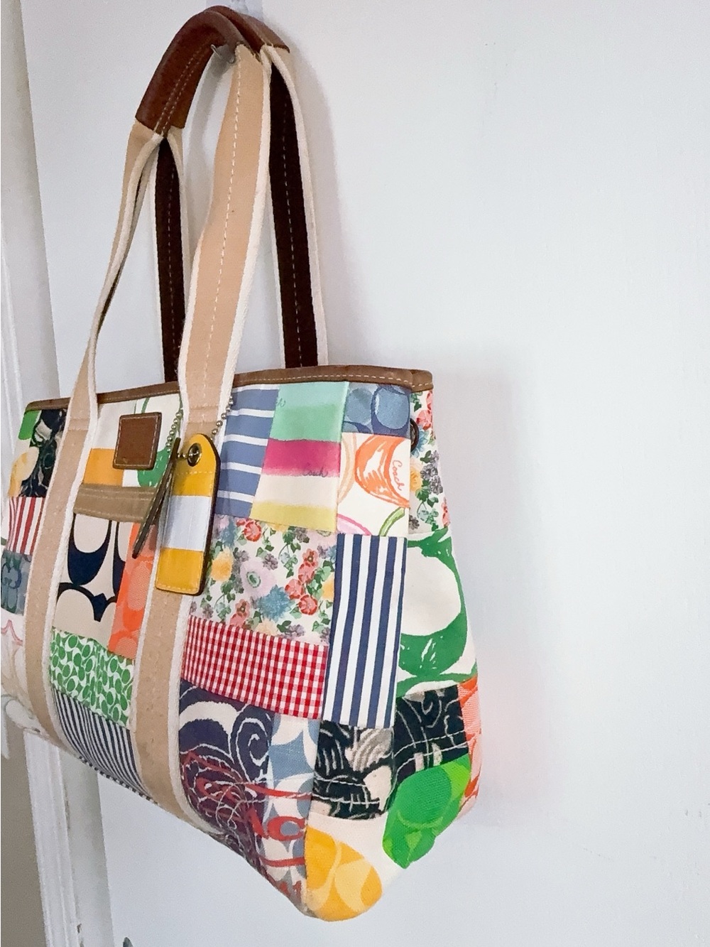 Coach Purse Vintage Hamptons Weekend Patchwork - Picture 3 of 14